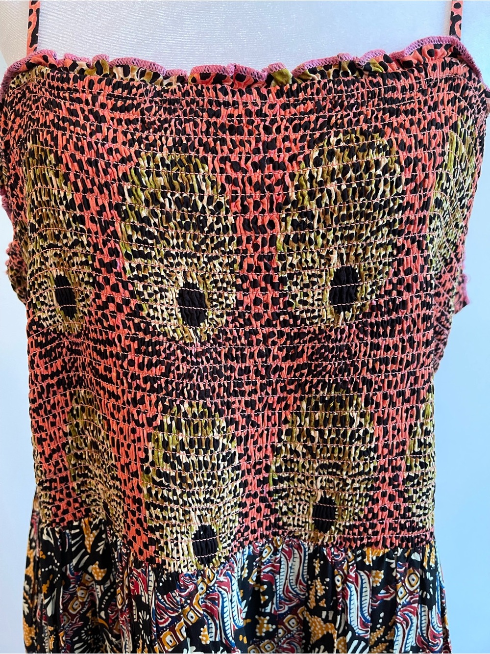 NWOT Anthropologie Jamila Smocked Maxi Dress - Picture 3 of 15